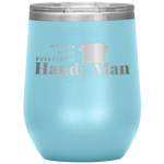 Light blue, double-walled, 12 oz. Polar Canvas brand, stainless steel tumbler glass. 