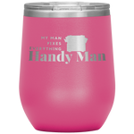 Bright pink, double-walled, 12 oz. Polar Canvas brand, stainless steel tumbler glass. 