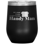 Black, double-walled, Polar Canvas brand, stainless steel tumbler glass. 