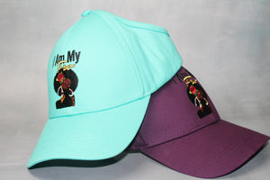 Light Turquoise Satin Lined Ponytail Baseball Hat