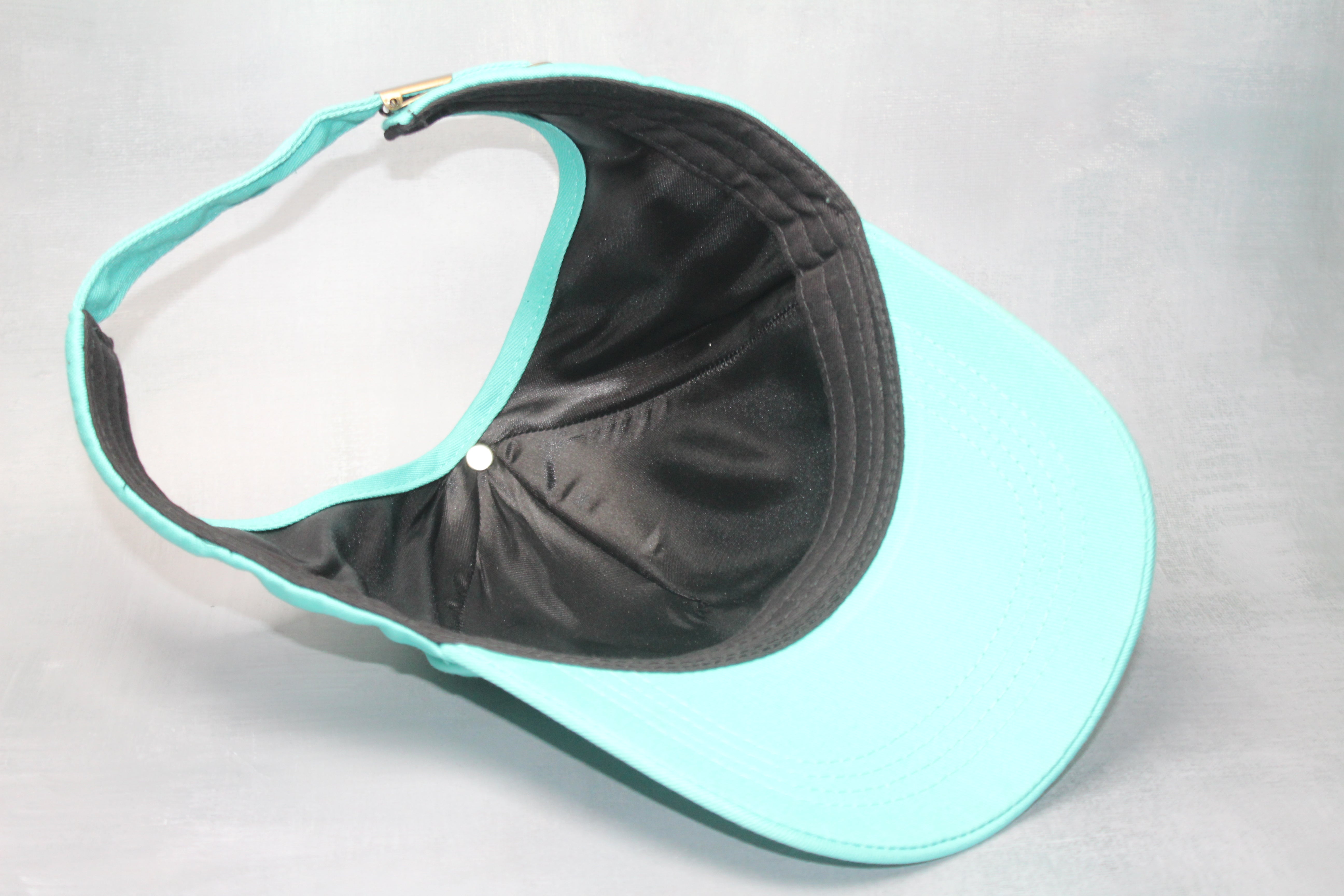 Light Turquoise Satin Lined Ponytail Baseball Hat