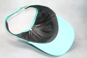 Light Turquoise Satin Lined Ponytail Baseball Hat