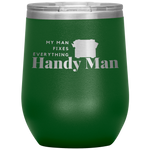 Green, double-walled, Polar Canvas brand, stainless steel tumbler glass. 