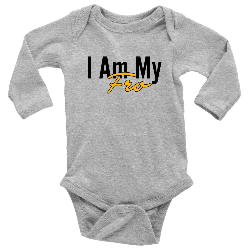 My Fro - Long Sleeve Baby Bodysuit