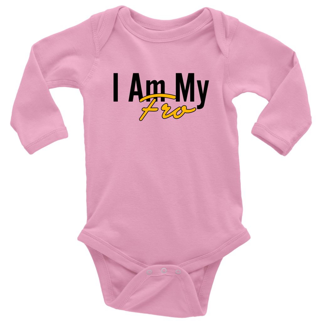 My Fro - Long Sleeve Baby Bodysuit