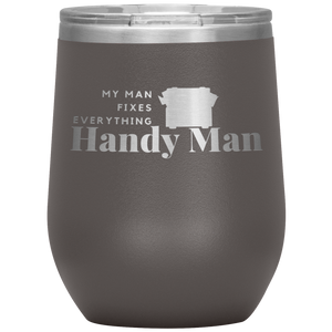 Pewter grey, double-walled, 12 oz. Polar Canvas brand, stainless steel tumbler glass. 